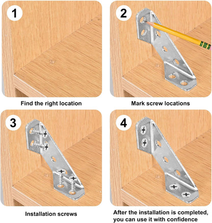 🔥50% OFF🛠️Universal Furniture Corner Connector Stainless Steel Corner Bracket🪑✨