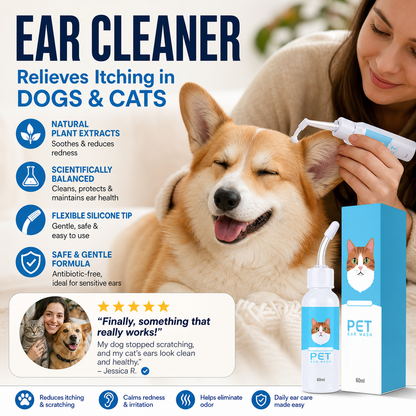 🔥Buy one get one free for a limited time!🔥 🐱 Ear cleaner to relieve ear itching in dogs and cats🐶