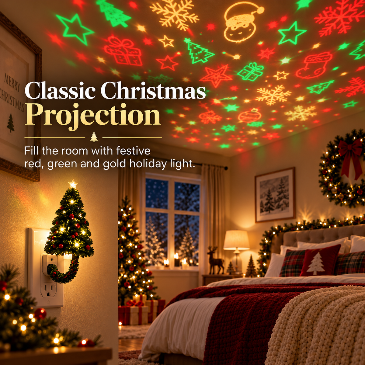 🎄50%OFF🎄 Christmas Tree Projector Night Light Christmas projection light