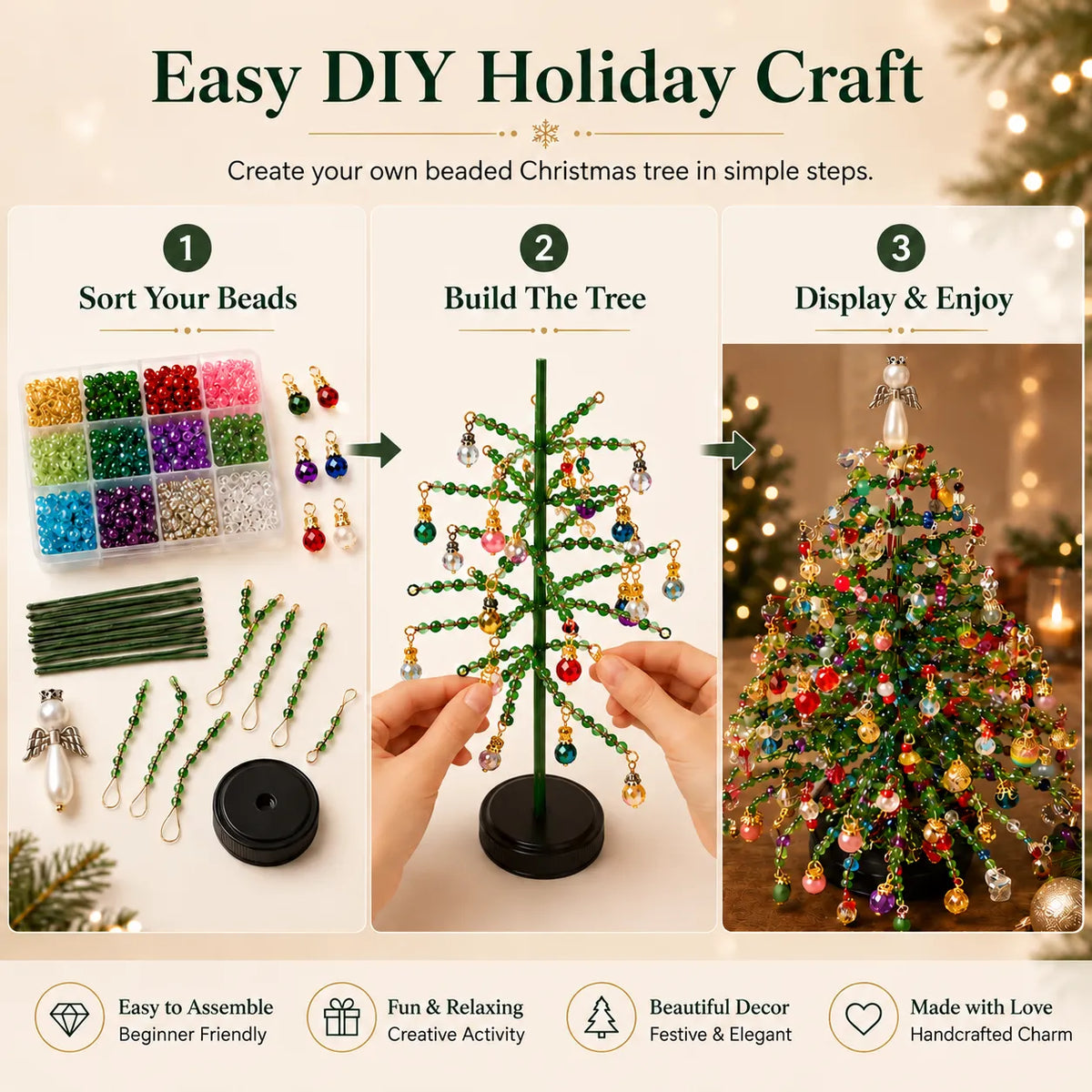 💥Christmas Hot Sale !!! 🎄✨ DIY Beaded Christmas Tree Kit
