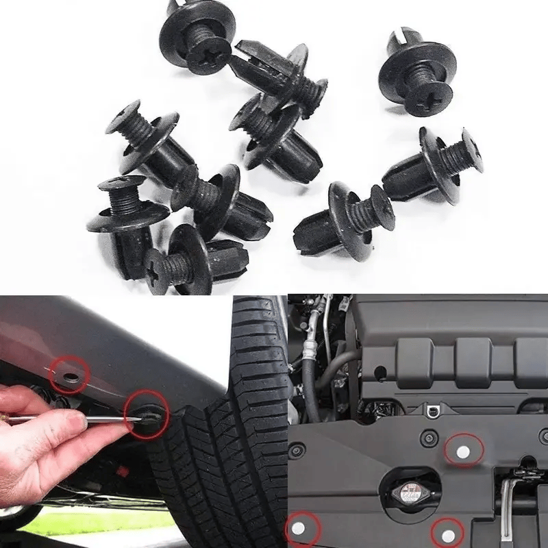 💥Only $10.99 Last Day Promotion!🎁Expansion Screw Clips Set for Automobiles Mudguard Leaf Plates Door Panel Clips(100 PCS)