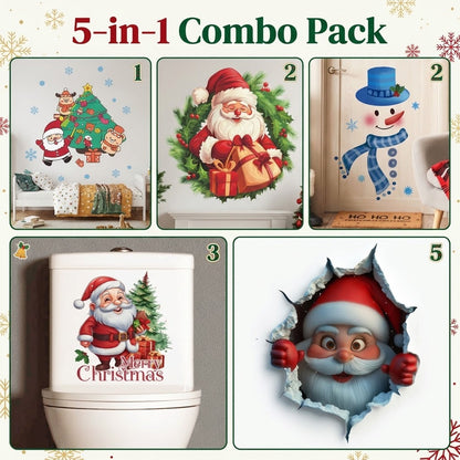 🎄Pre‑Christmas Sale｜Buy One, Get One FREE! Christmas Sale 50% OFF🎅 Creative Christmas Wall Stickers for Home Decoration