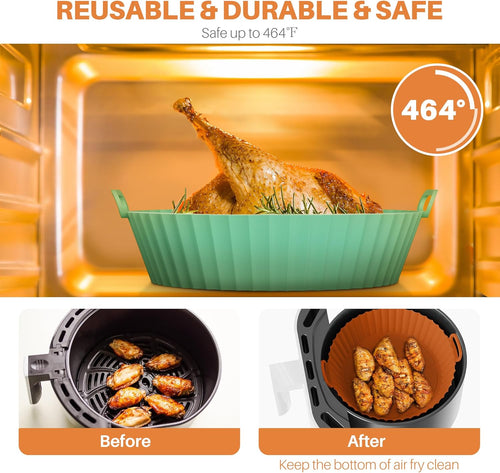 🔥6-Piece Silicone Air Fryer Baking Tray Set – Non-Stick & Easy to Clean