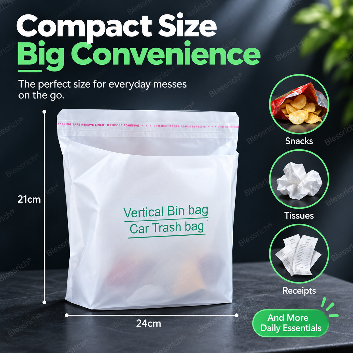 💞50K+ SOLD!🚗Self-Adhesive Car Cleaning Bags Car Trash Bag🧹✨