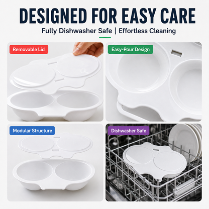 ⏱️First 30 customers enjoy buy 1 get 1 free!🥚Microwave Egg Poacher with Lid & Handle