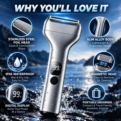 🪒 First 50 customers enjoy 50% off! 🔥 Rechargeable reciprocating electric shaver for men