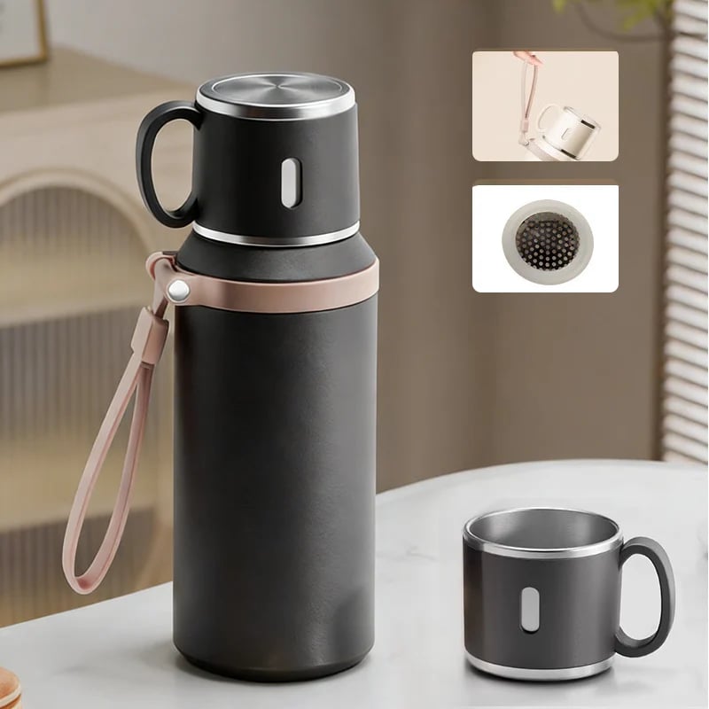 ⚡8K+ SOLD! 💥Stainless Steel Vacuum Insulated Bottle with Lidded Cup