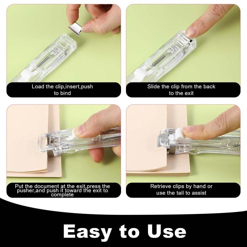 🔥50% OFF✨Portable Binder Clip Stapler - Includes 50 reusable clips