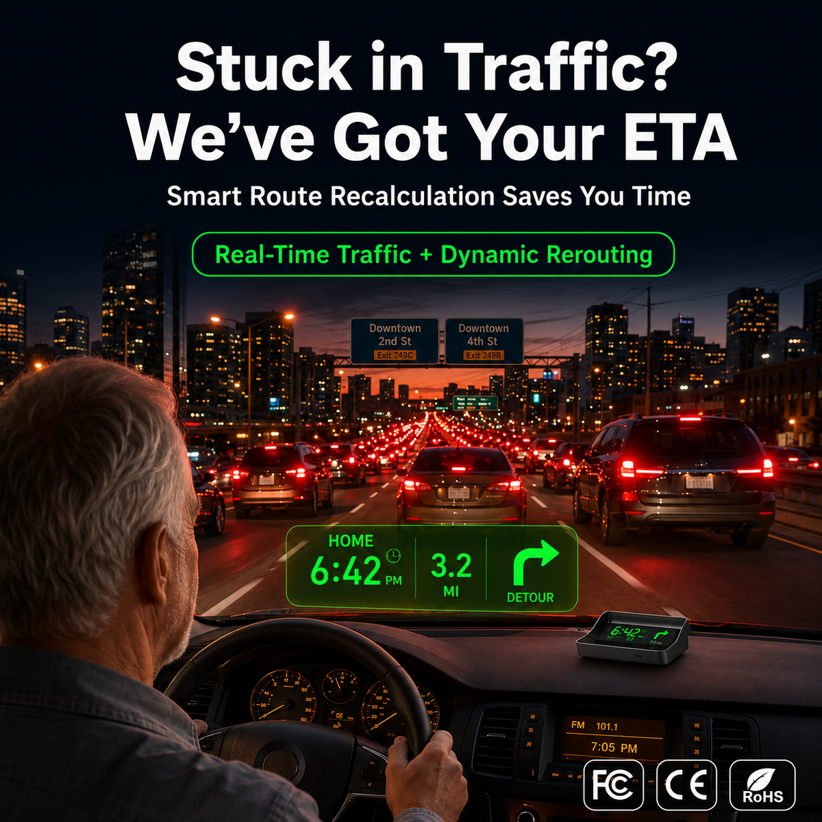 🚗Head-Up Display (HUD) Car GPS Digital Speedometer