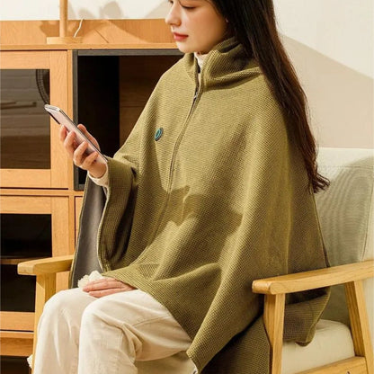 🔥Cozyhug🔥Portable Heated Shawl Soft Zipper Electric Heated Blanket Shawl