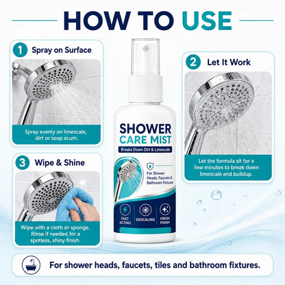 🚿✨Fast-Acting Shower Limescale Remover Spray – Dissolves stubborn mineral deposits & hard water stains.