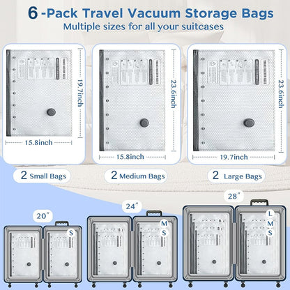 50% off 🔥 Wireless travel vacuum compression storage bag set, reusable ~ Increases space by up to 80%