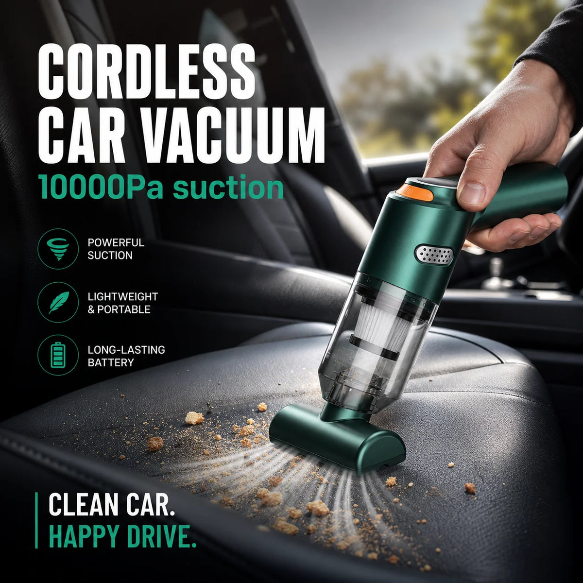 Limited-time half-price offer! 🚗💨 Wireless car vacuum cleaner—10,000Pa powerful suction, making cleaning effortless.