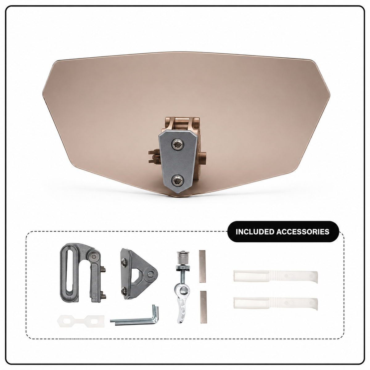 ❄️Summerfresh 50% Off!🏍️Adjustable Motorcycle Wind Deflector – Universal Windscreen Spoiler for Helmet Vibration, Wind Noise & Turbulence
