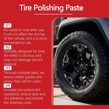✨ Tire Shine Balm with Sponge – Deep Black Tire Finish