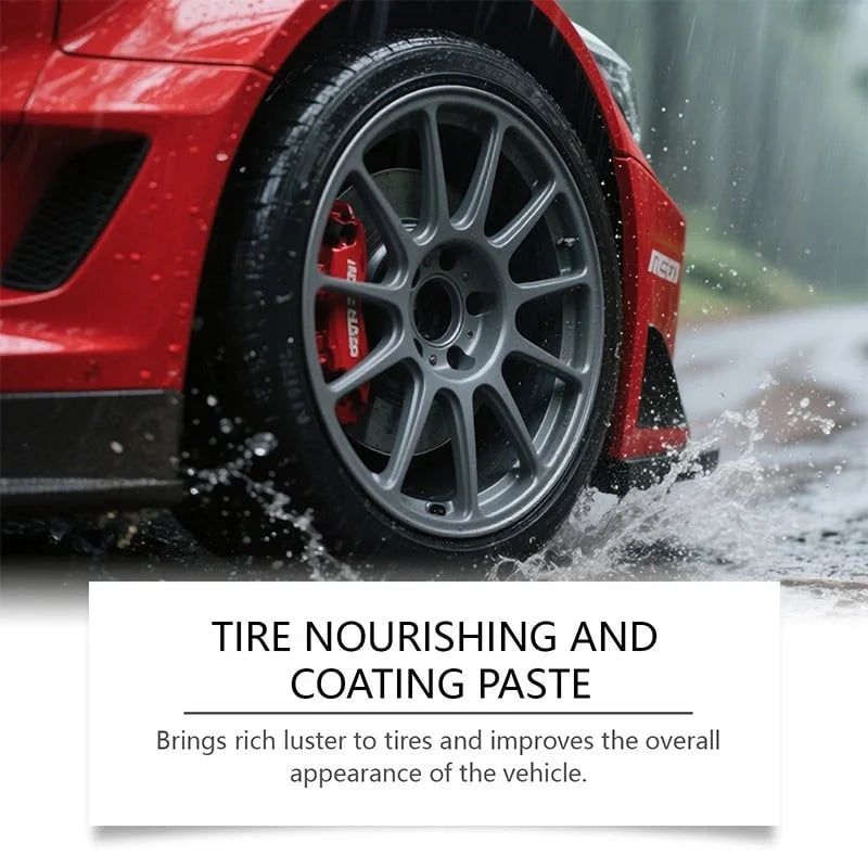 ✨ Tire Shine Balm with Sponge – Deep Black Tire Finish