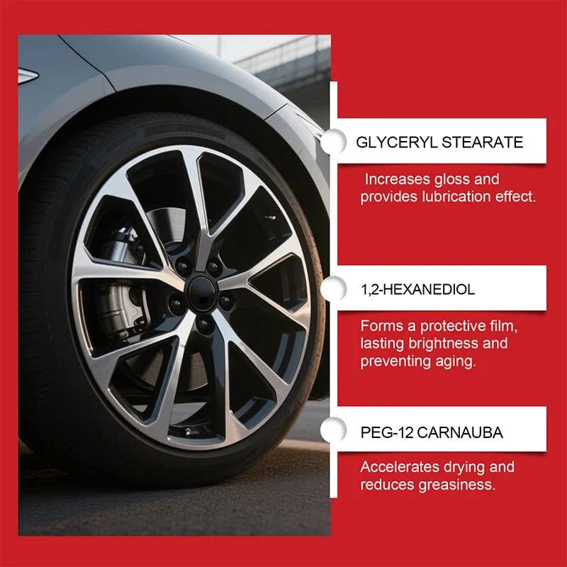 ✨ Tire Shine Balm with Sponge – Deep Black Tire Finish