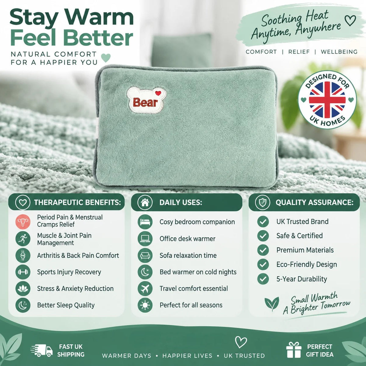 🔥 50% Off ✨ Rechargeable Hot Water Bottle