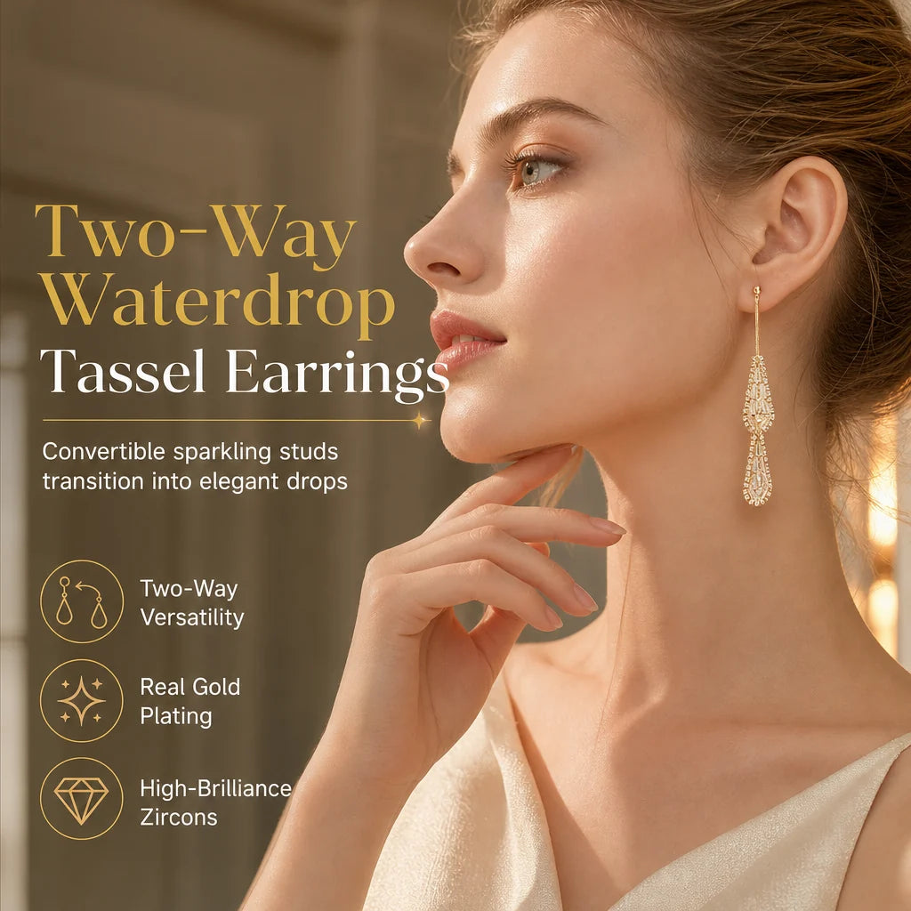 👂50%OFF❣️Women's Gold Plated Elegant Drop Earrings👂