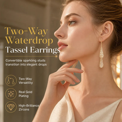 👂50%OFF❣️Women's Gold Plated Elegant Drop Earrings👂