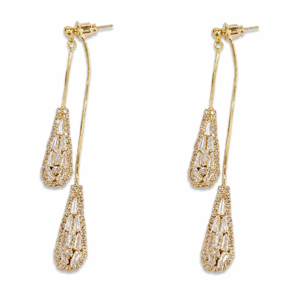 👂50%OFF❣️Women's Gold Plated Elegant Drop Earrings👂
