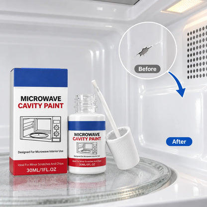 🍽️🔥White coating for microwave oven interiors (includes brush)