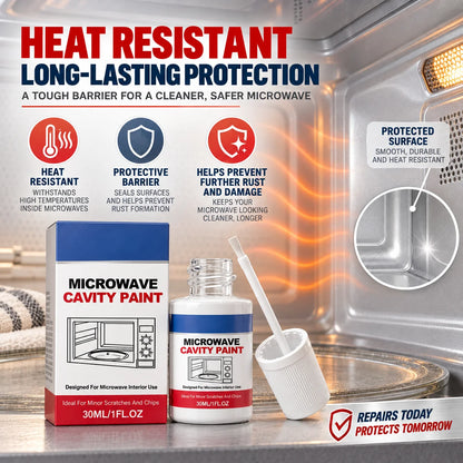 🍽️🔥White coating for microwave oven interiors (includes brush)