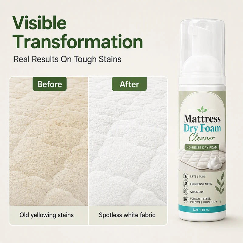 🔥 Last Day 50% OFF 🎉Buy 1 Get 1 Free🔥– No-Rinse Mattress & Upholstery Foam Cleaner 🛏️🧽