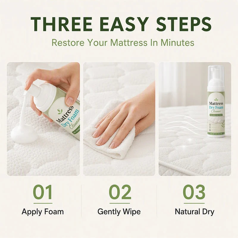 🔥 Last Day 50% OFF 🎉Buy 1 Get 1 Free🔥– No-Rinse Mattress & Upholstery Foam Cleaner 🛏️🧽