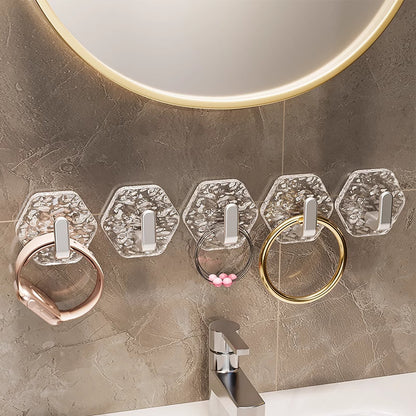 🔥Limited-time 50% off✨Glacier-patterned bathroom wall-mounted hooks - no drilling required