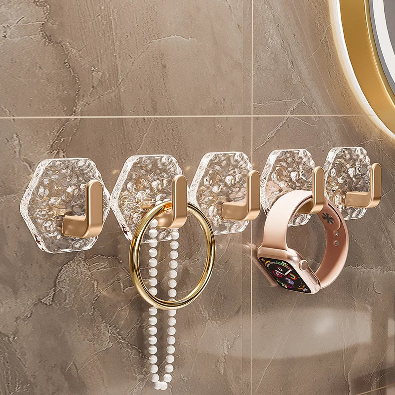 🔥Limited-time 50% off✨Glacier-patterned bathroom wall-mounted hooks - no drilling required