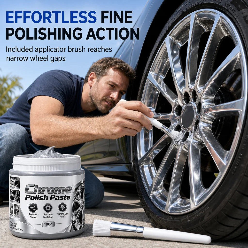 ✨Buy 1 get 1 free🚗Metal Chrome Polish & Restorer Paste with Brush