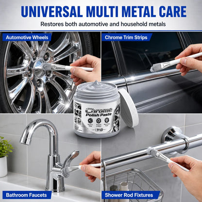 ✨Buy 1 get 1 free🚗Metal Chrome Polish & Restorer Paste with Brush