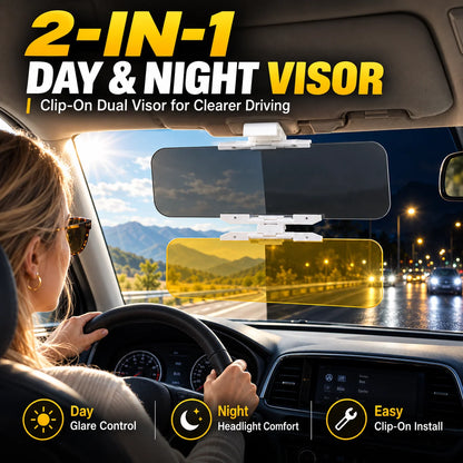 ⏰ Today's Special Offer｜Universal HD Anti-Glare Car Visor for Day & Night 🚗👓