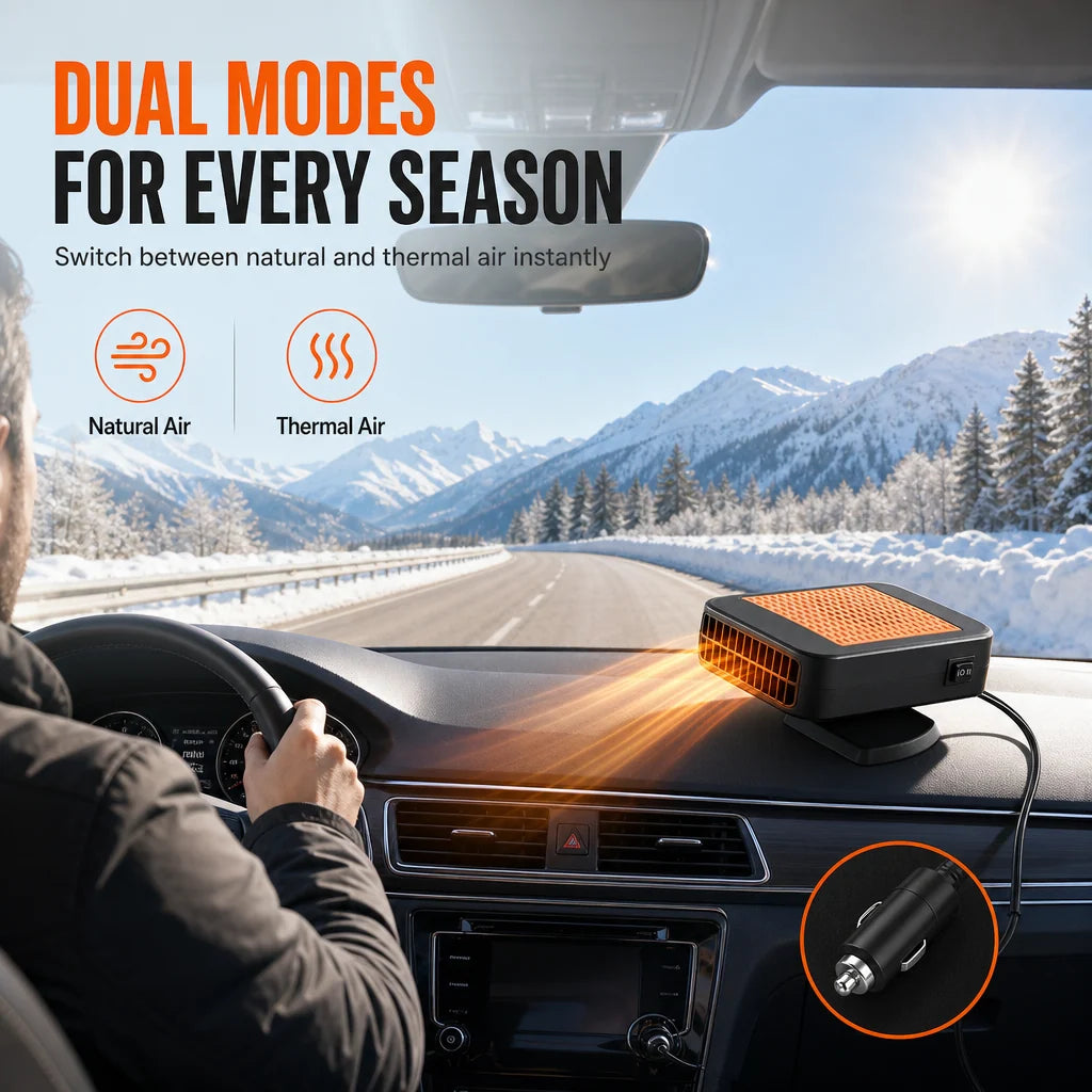 🎁2026 New Arrivals 50% Off💥🚗 Rotatable 12v Car Defroster & Defogger Fan
