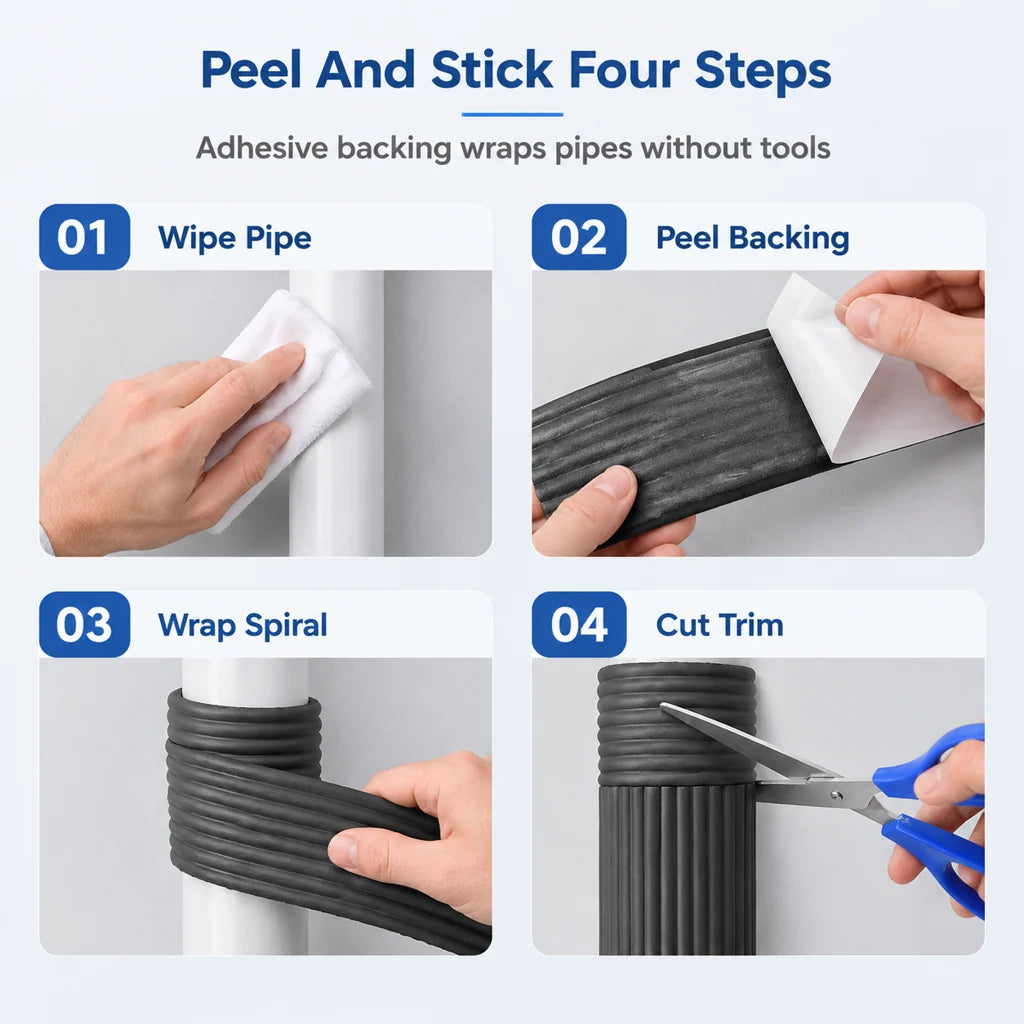 ❄️ Self-Adhesive Pipe Insulation Sleeve 🏠💧
