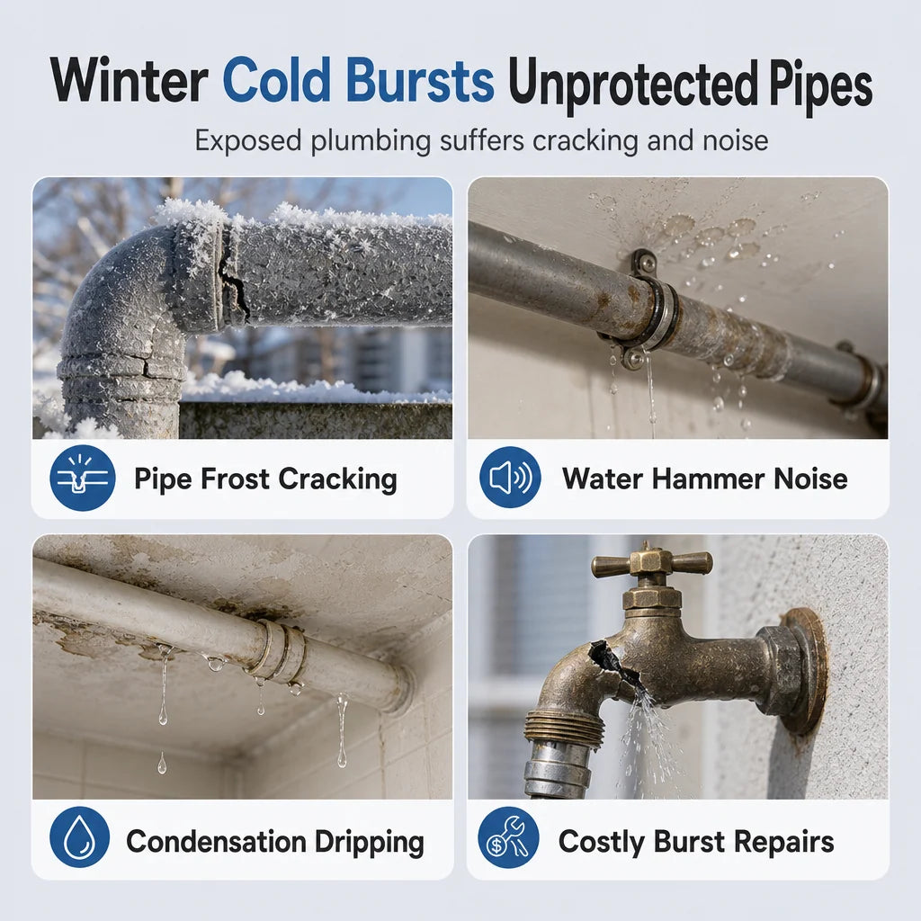 ❄️ Self-Adhesive Pipe Insulation Sleeve 🏠💧
