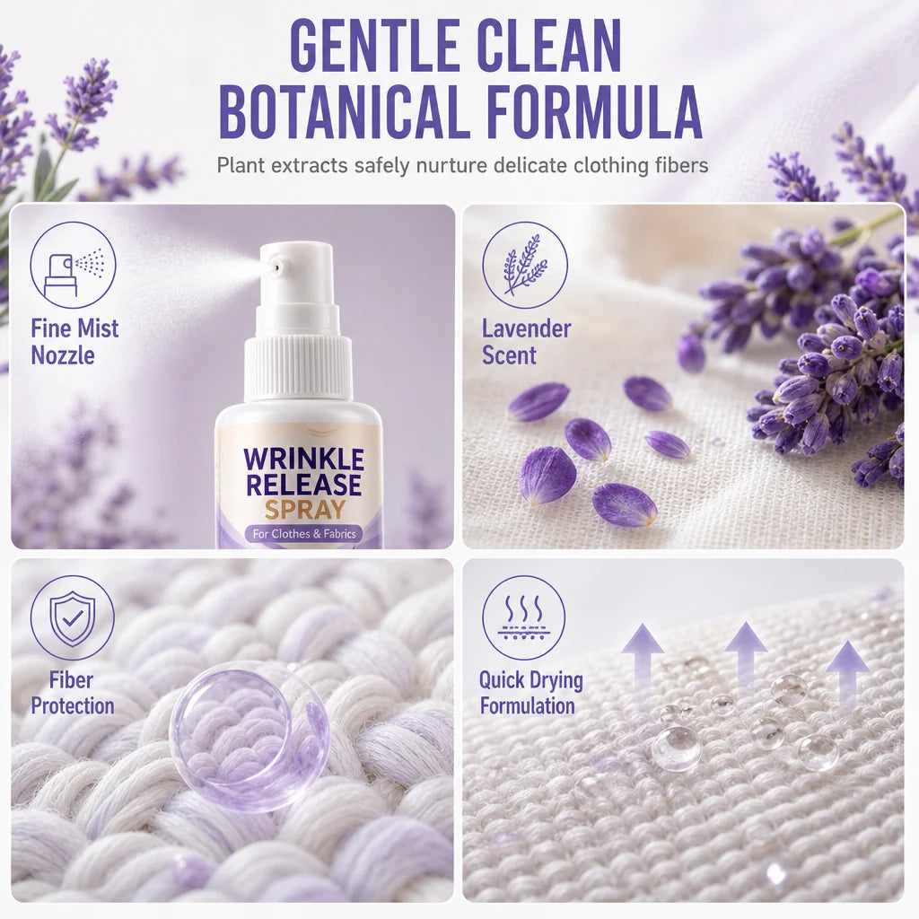 💕Buy 1 Get 1 Free🎁👗Clothing Wrinkle Release Spray No Ironing Clothing Remover Spray