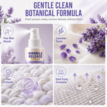 💕Buy 1 Get 1 Free🎁👗Clothing Wrinkle Release Spray No Ironing Clothing Remover Spray