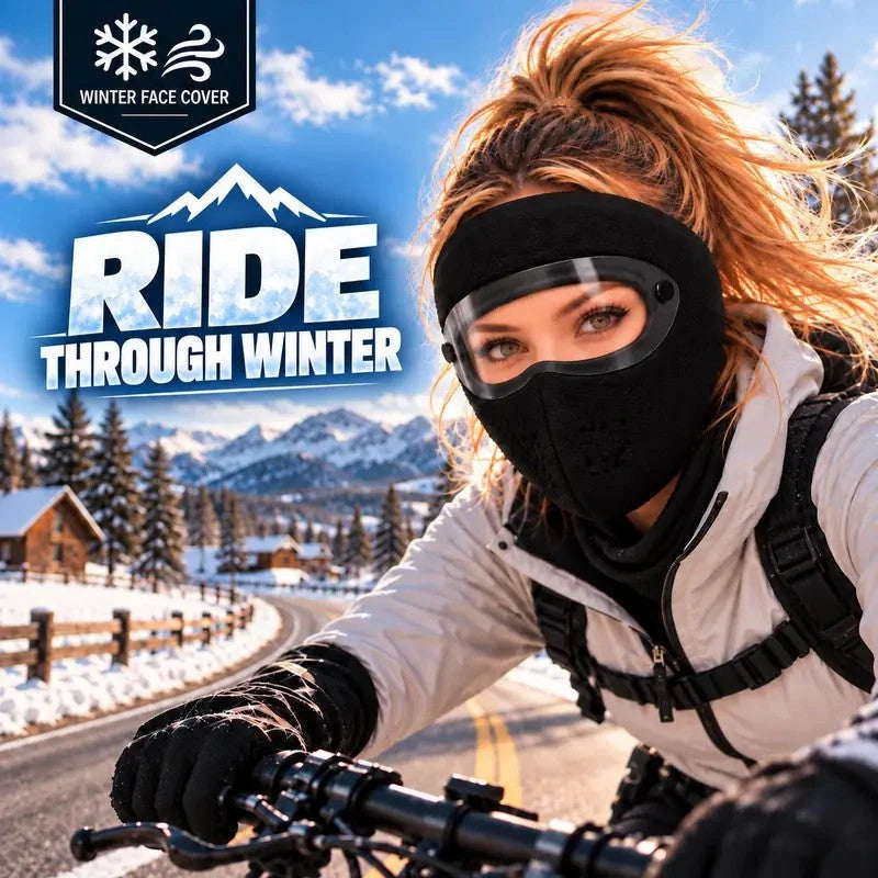 🥽 Winter Full-Face Protective Mask (with Detachable Goggles) – Windproof, Warm, and Fleece-Lined