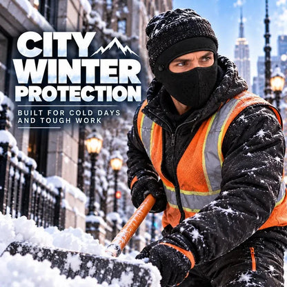 🥽 Winter Full-Face Protective Mask (with Detachable Goggles) – Windproof, Warm, and Fleece-Lined