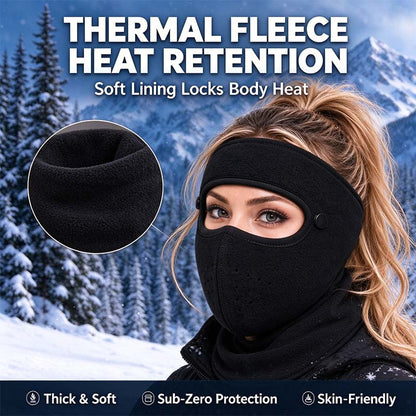 🥽 Winter Full-Face Protective Mask (with Detachable Goggles) – Windproof, Warm, and Fleece-Lined