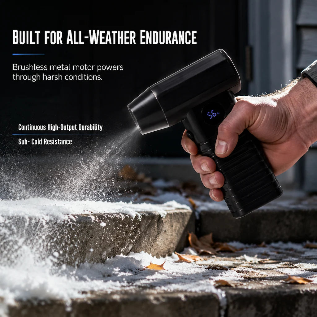 🍂 Limited-Time Buy 1, Get 1 Free ❄️ Cordless Handheld Turbo Blower – Instantly Blast Away Fallen Leaves and Snow!