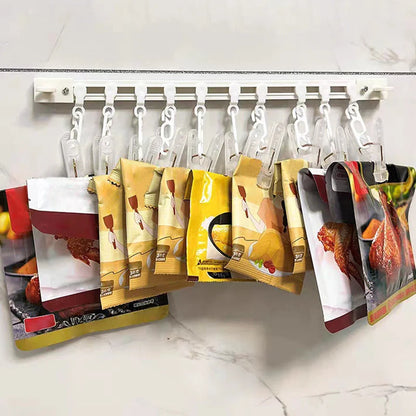 💕Buy 1 Get 1 Free🎁No-Drill Sliding Track Hooks – Adjustable Kitchen & Bathroom Organizer