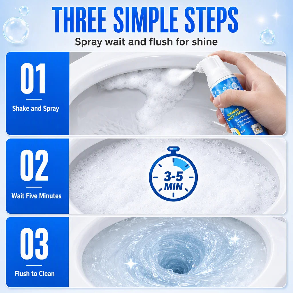 Deep Cleaning Toilet Bowl Cleaner Mousse