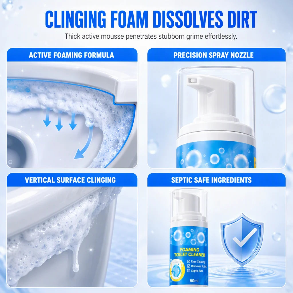 Deep Cleaning Toilet Bowl Cleaner Mousse