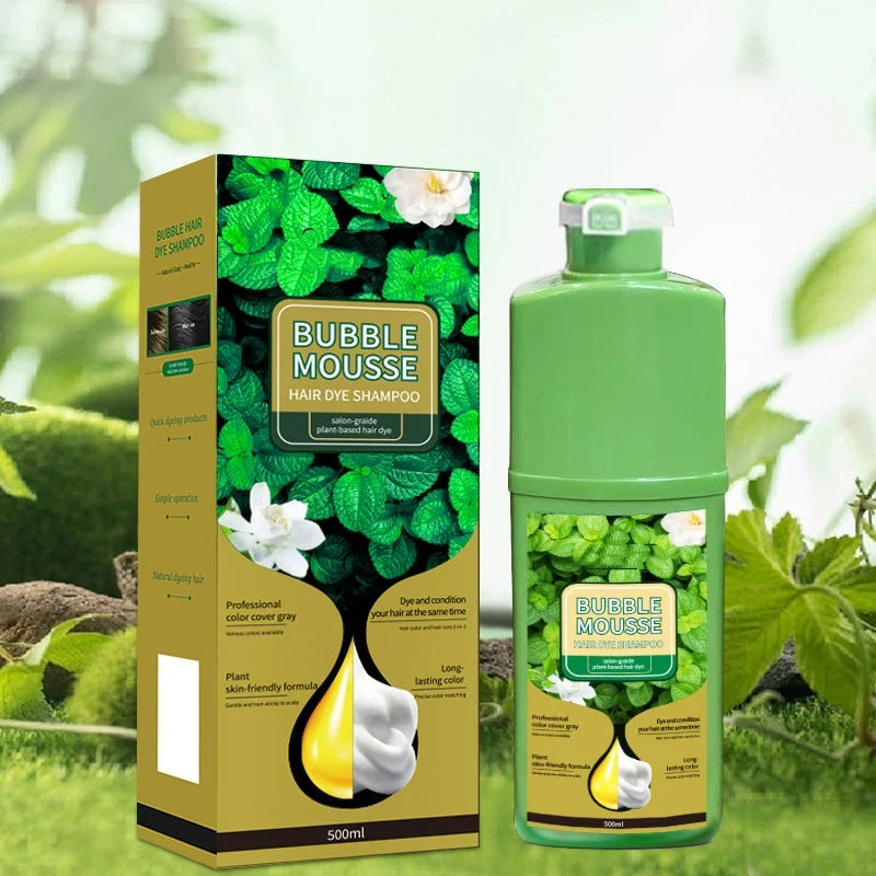 🌿💇‍♀️500ML Long-Lasting Plant-Based Foam Hair Dye