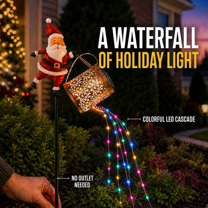 🎄🎅Santa Solar Watering Can Christmas Garden Light