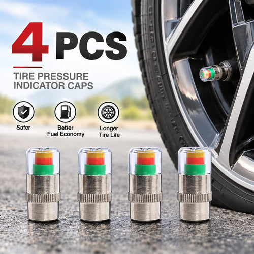 💕buy 1 Get 1 Free🚗🛠️4 PCS Car Tire Pressure Monitor Valve- tire valve stem caps