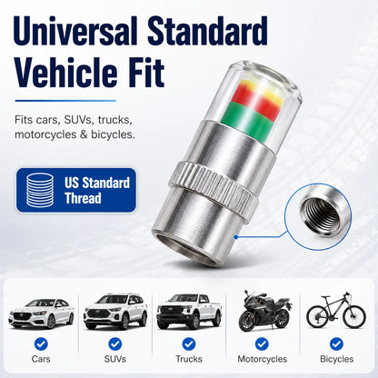 ⏳Buy one get one free for a limited time⏰4 PCS Car Tire Pressure Monitor Valve- tire valve stem caps🚗🛠️